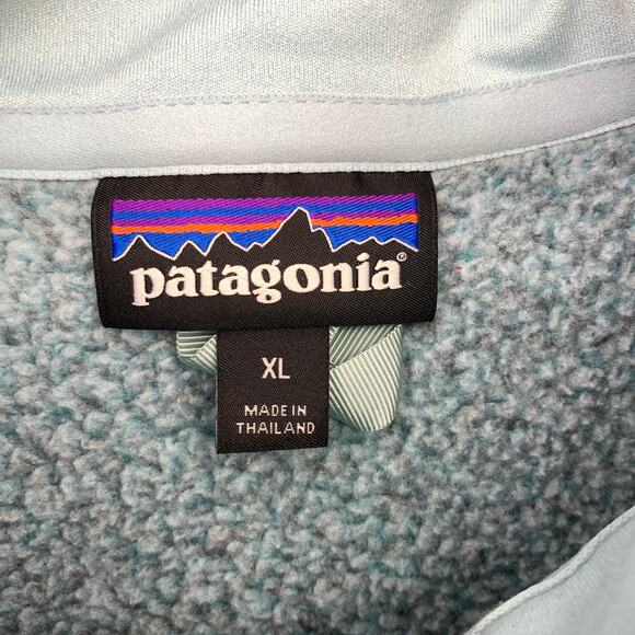 Patagonia Better Sweater 1/4 Zip Womens Size XL Light Blue Heather Mock Neck - Picture 6 of 7
